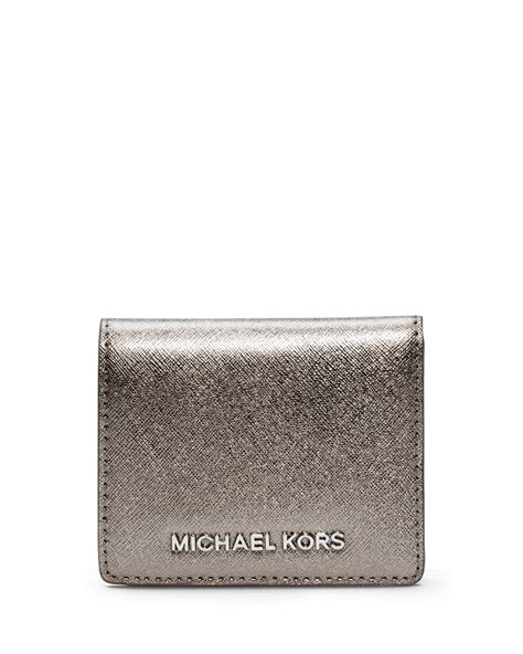 michael kors jet set travel flap card holder silber|Jet Set Travel Card Holder .